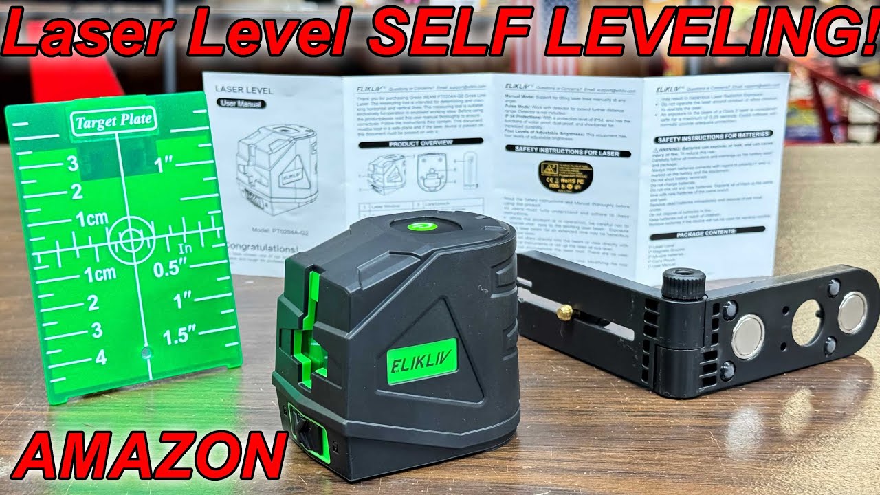 Laser Level Self-Leveling, Elikliv 197 FT Green Cross Line Laser Tool,  Waterproof REVIEW