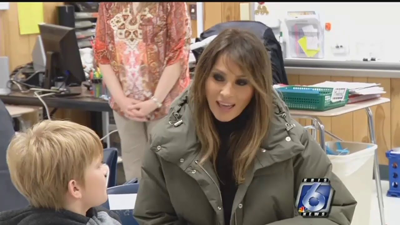 Melania Trump and Karen Pence visit Aransas Pass Elementary School