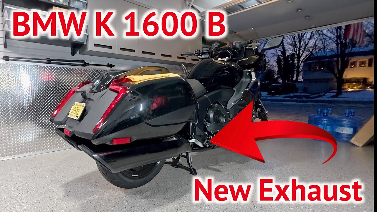 Новая выхлопная система для BMW K 1600 B в режиме Stealth Mode.