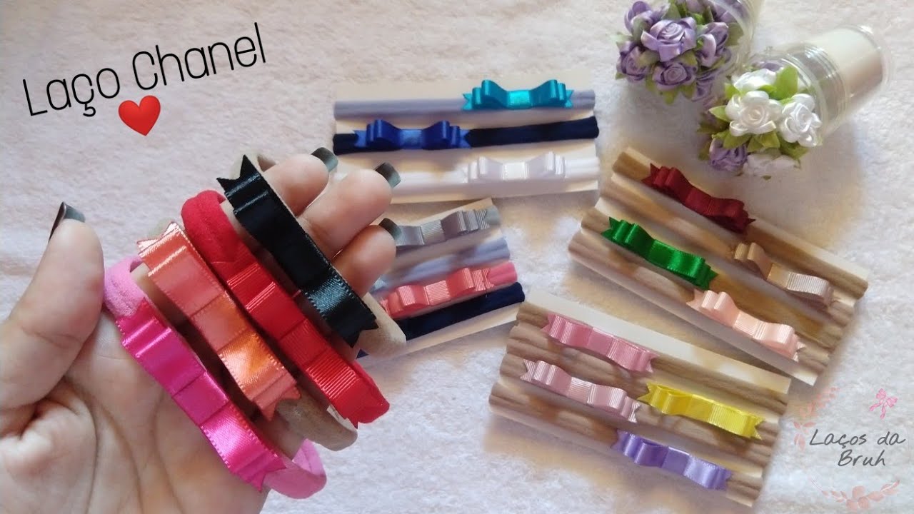 Laço Chanel na fita n°2 + Dica de acabamento (Para Iniciantes)