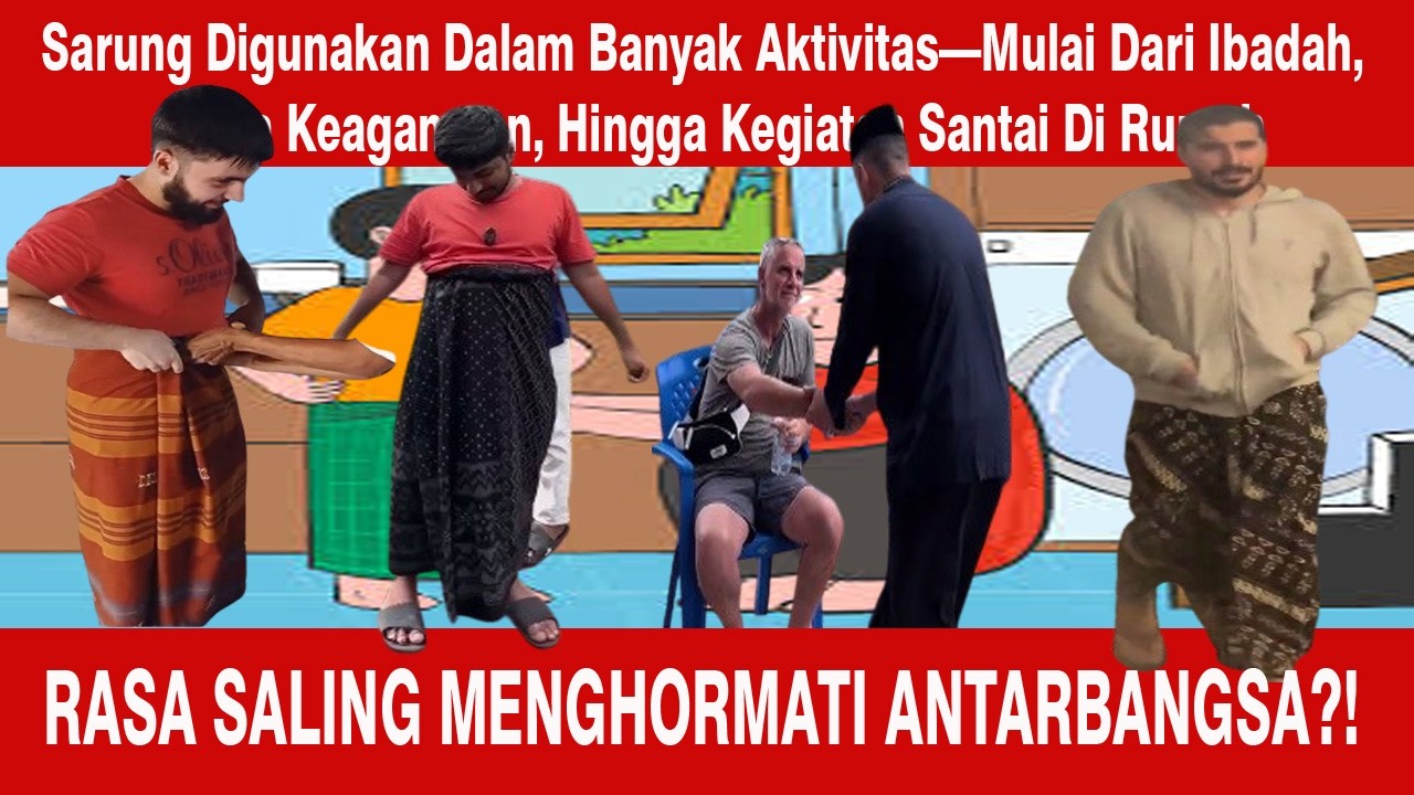 Bang Bule Mencoba Memakai Sarung Pertama Kalinya?!