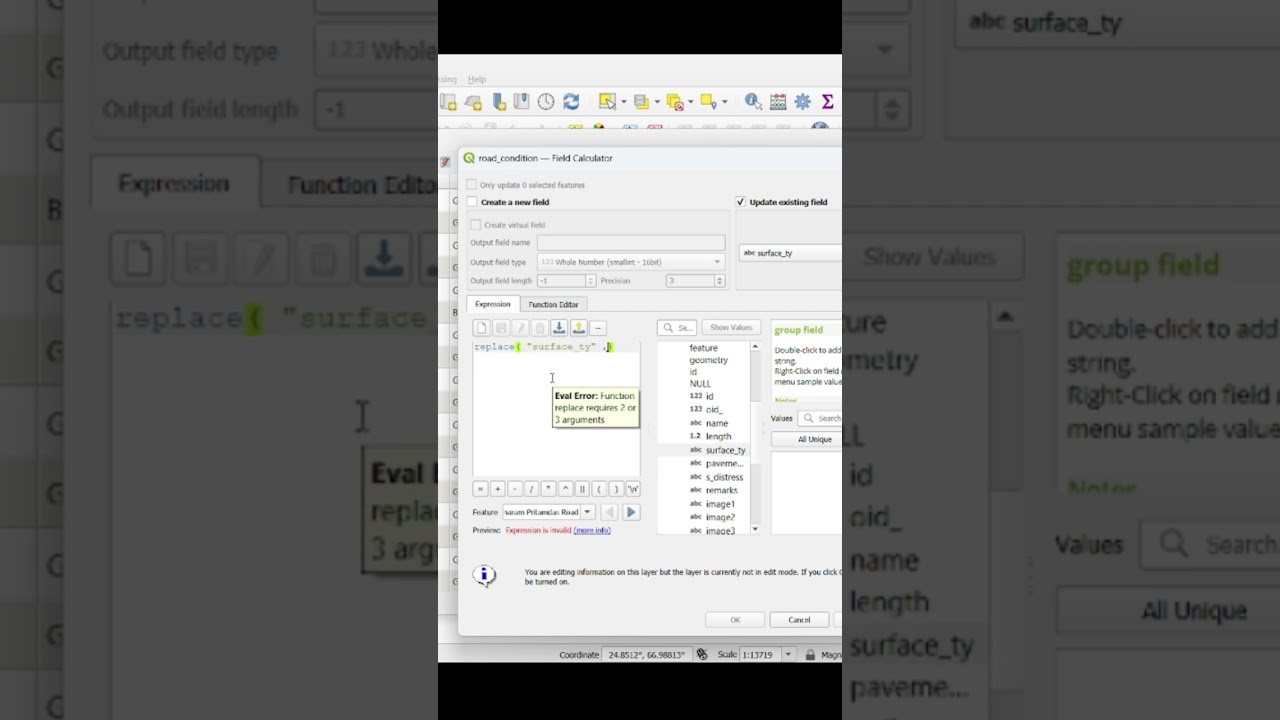 QGIS replace function in field calculator