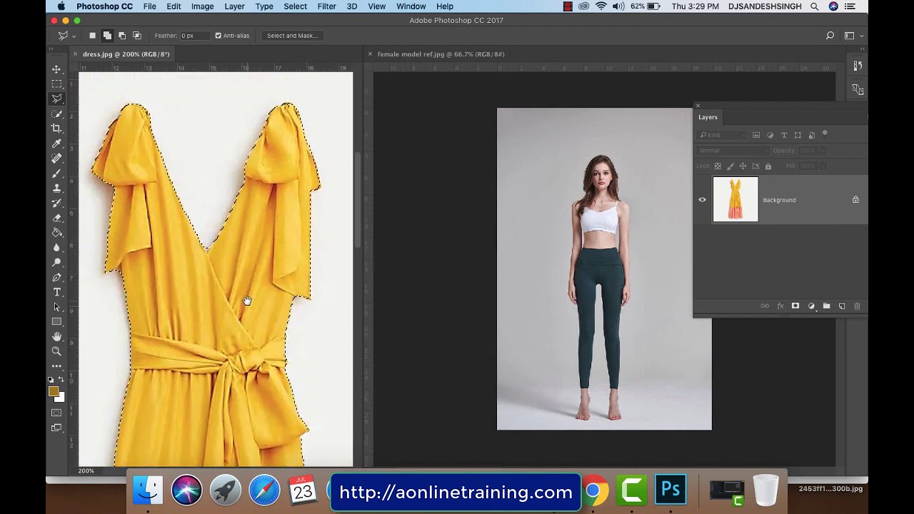 Fashion Designing Using Photoshop - FREE DEMO - Replace & Adjusting dress on female
