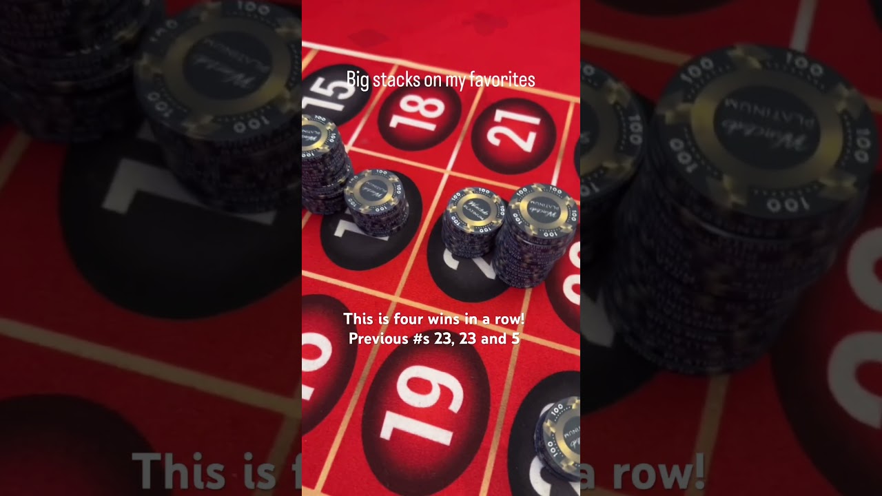 Playing big stacks cause I won the last three spins! Momentum- in the zone. Favorite numbers!