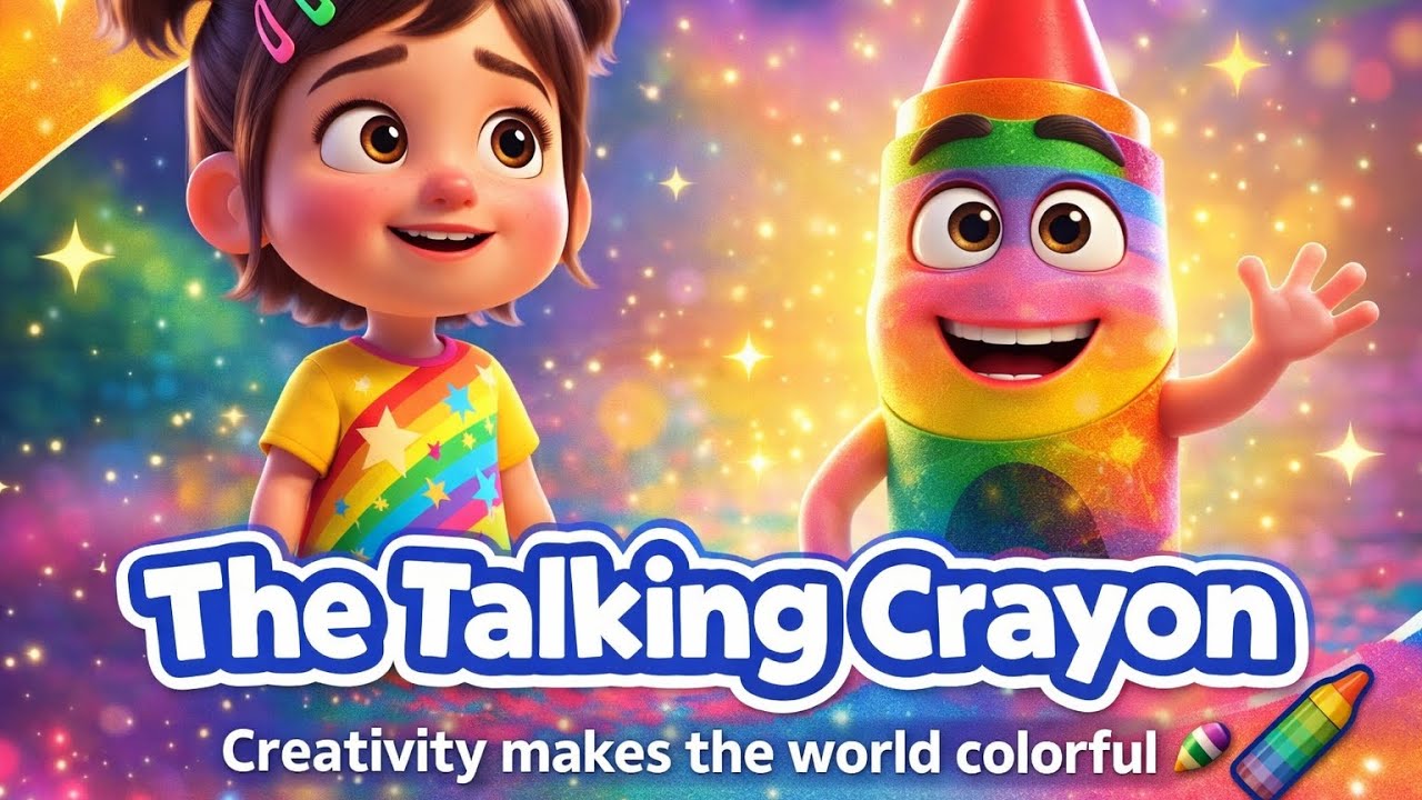 The Talking Crayon 🖍️ | A Pixar-Style 3D Animated Short Film About Creativity #animatedstory 