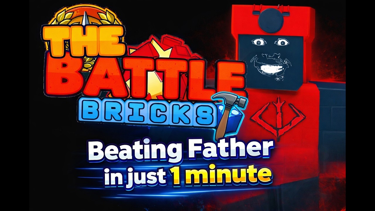 Beating Father in just 1 Minute Gachaless | Roblox The Battle bricks