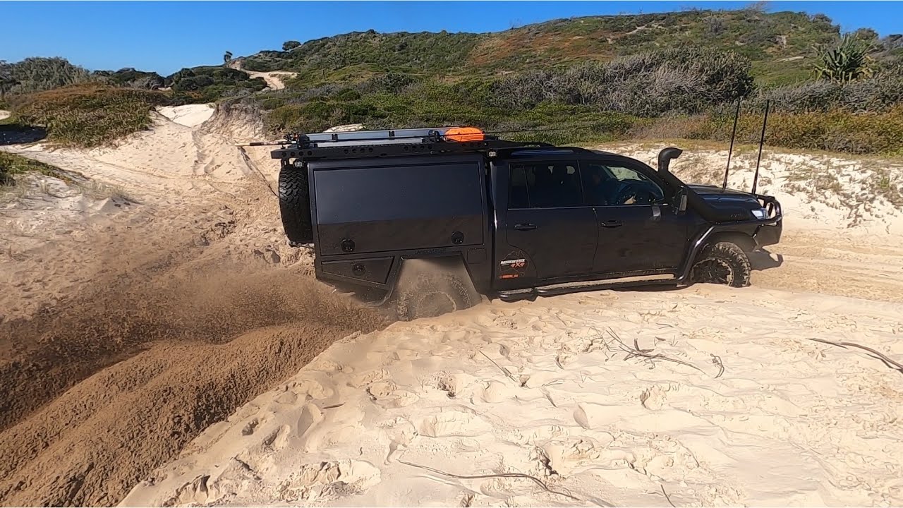 FRASER ISLAND - NOTORIOUS BYPASS TRACKS IN CHOPPED LANDCRUISER 200 SERIES - @makntrx_4x4