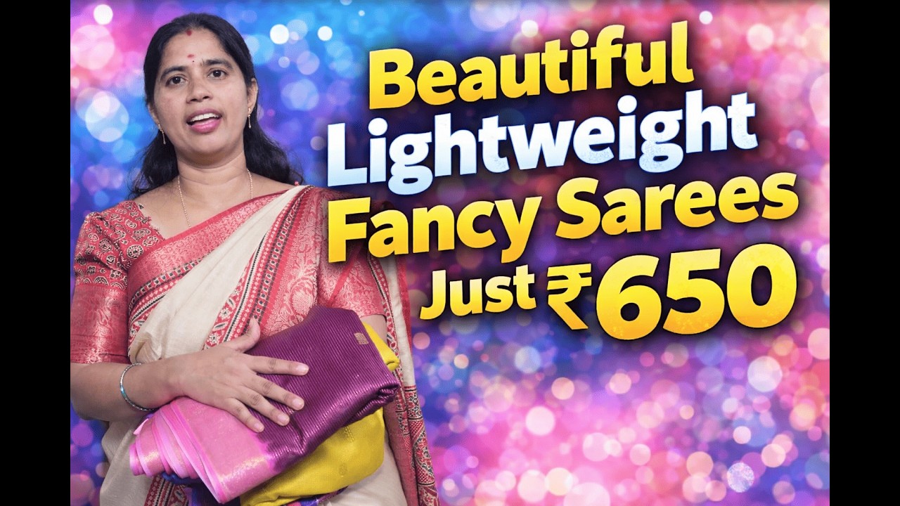 ✨ Beautiful Lightweight Fancy Sarees Just ₹650 ✨