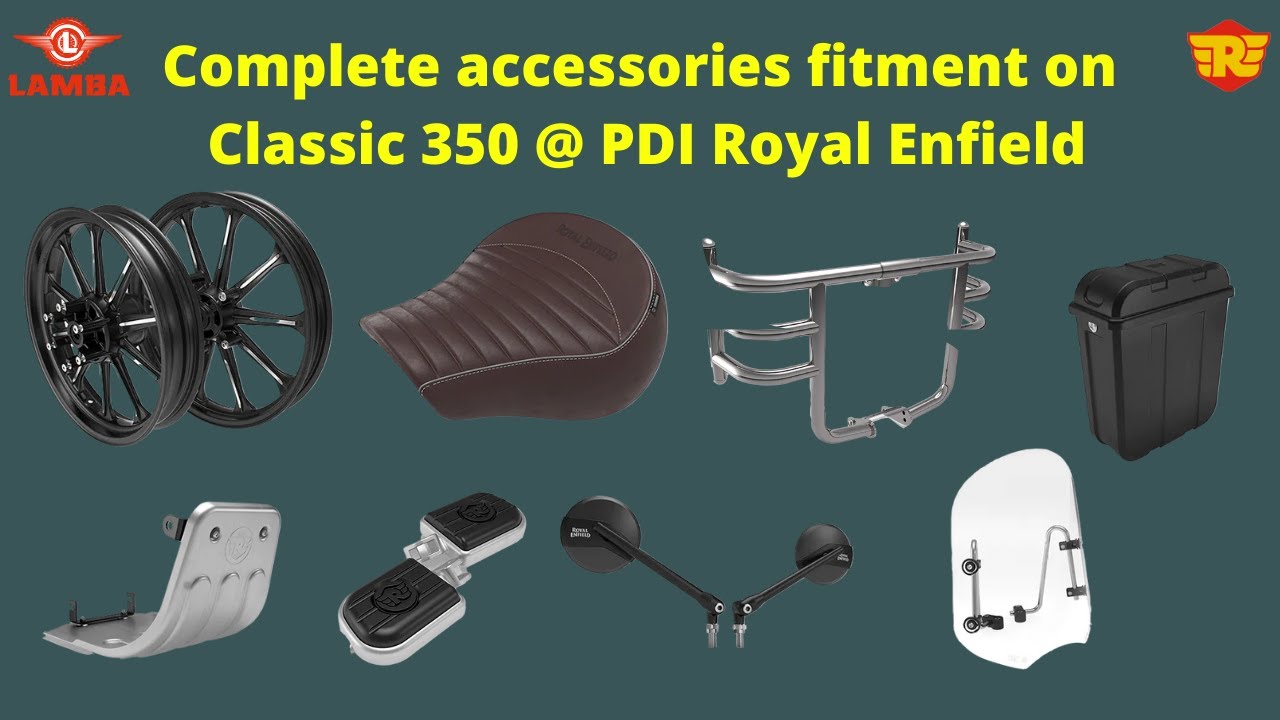 Complete Accessories Fitment of Royal Enfield Classic 350 Next Generation in PDI Section.