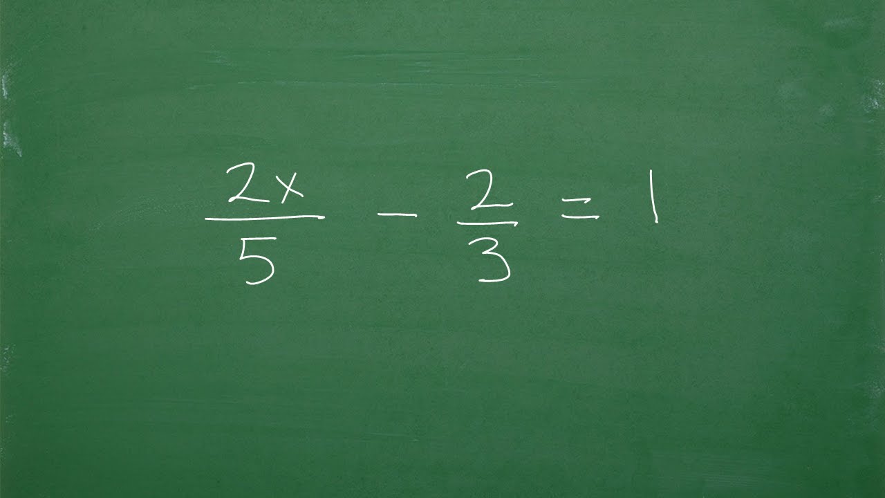 Let’s Solve An Equation with Fractions….Step-by-Step….