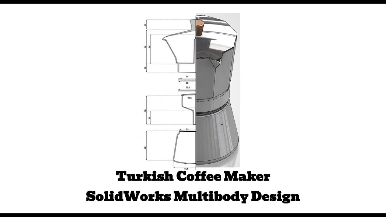SoldiWorks Tutorial: Coffee Maker Multibody Parts Design