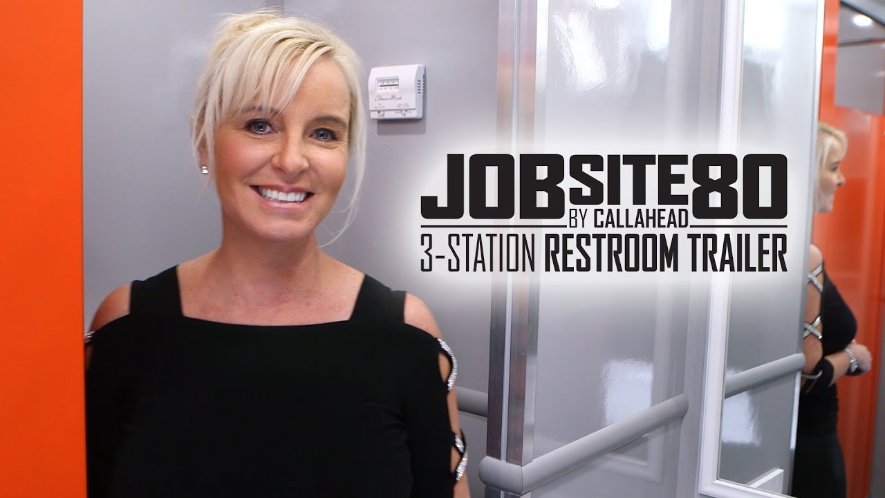 The 'JobSite 80' Construction Portable Restroom Trailer | CALLAHEAD | NY |  Restroom Video