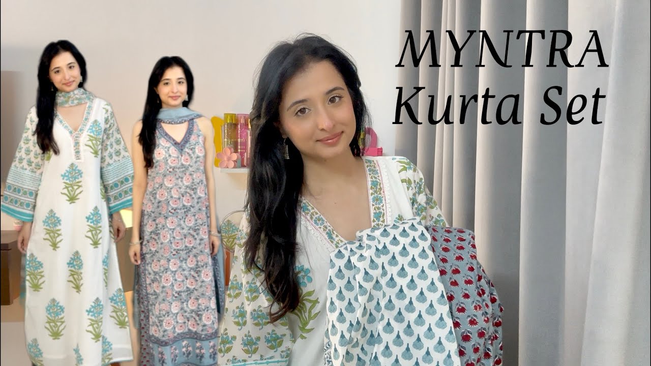 Myntra Kurta Set Haul | Myntra Haul || Jasmin Kaur 🌸 #myntra #haul #kurtaset 