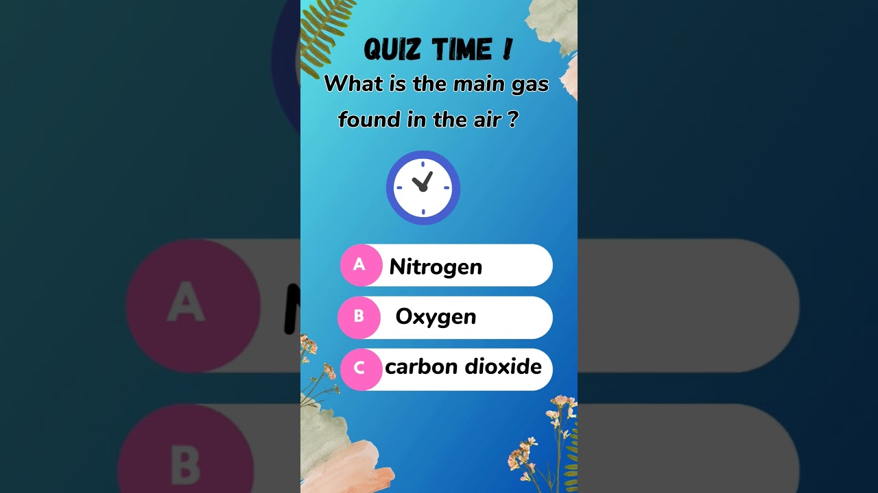 Main gas in the air #shortsvideo #quiz #vocabulary