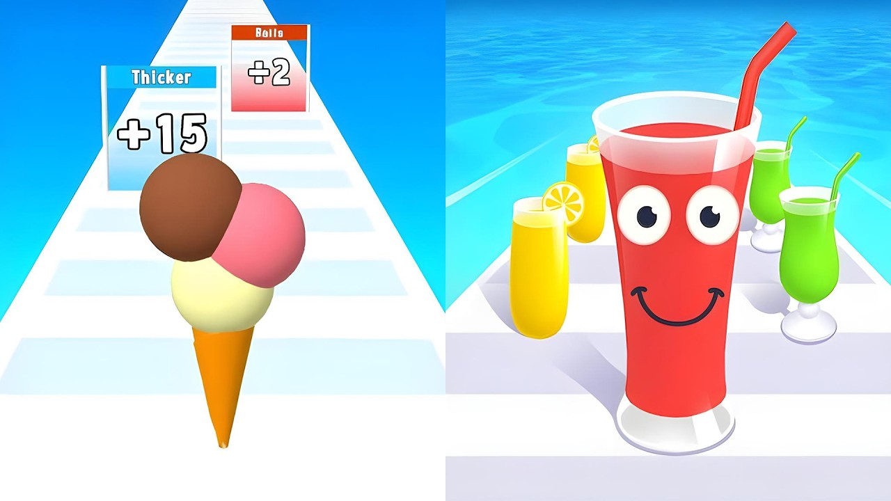 Ice Cream Rush vs Juice Run 🔥 MAX LEVELS UNLOCKED! (2025 Update)