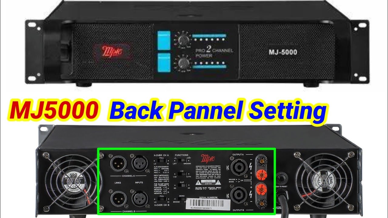 M Pro Mj5000 Amplifier Back Setting Kaise Kare 🤔 Crossover Setting Full Details Connection