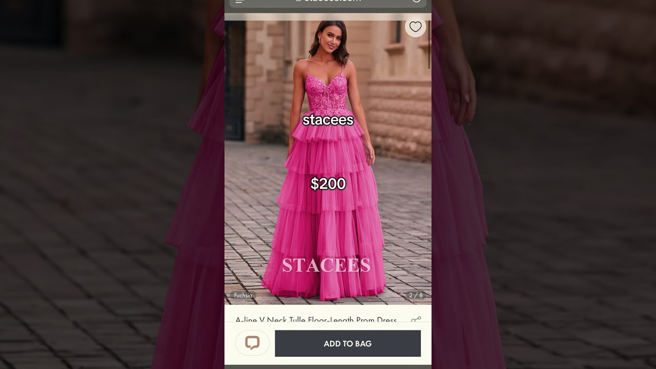 budget vs expensive pink prom dress. using treffa to find where cute prom dresses are from pt.12