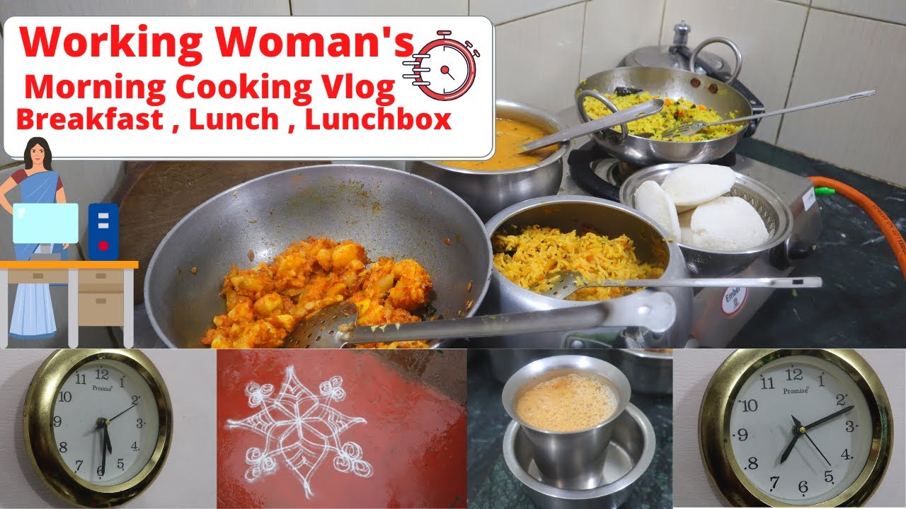 Working Woman's Morning Cooking Vlog 8 | My Morning Cooking Routine | Breakfast , Lunch , Lunch Box