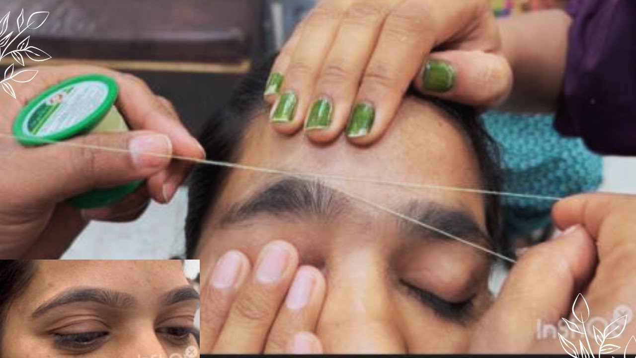 Heavy growth eyebrow threading/eyebrow threading tutorial