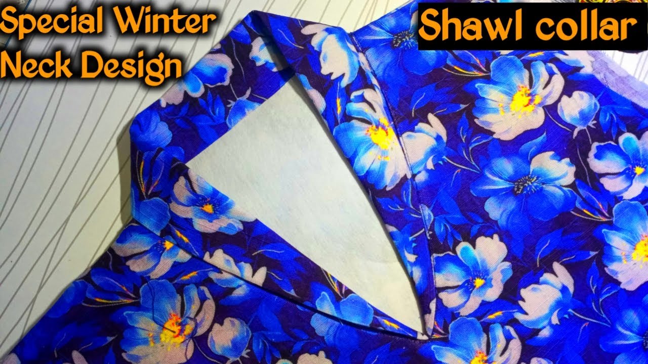Neck Design 2024 with Shawl Collar Cutting and Stitching | Gala Design | Sidra Rizwan Stitching