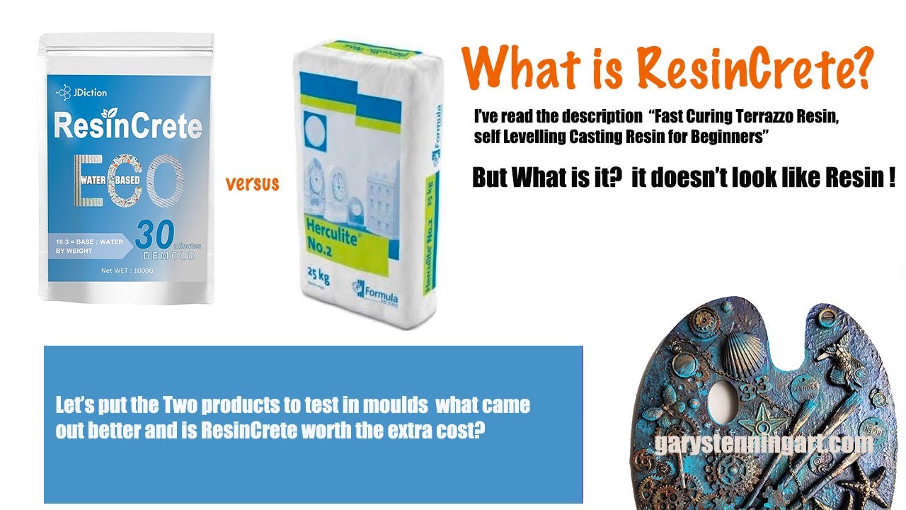 What is Resincrete? How does it compare to Herculite 2 Plaster in moulds used in Mixed Media