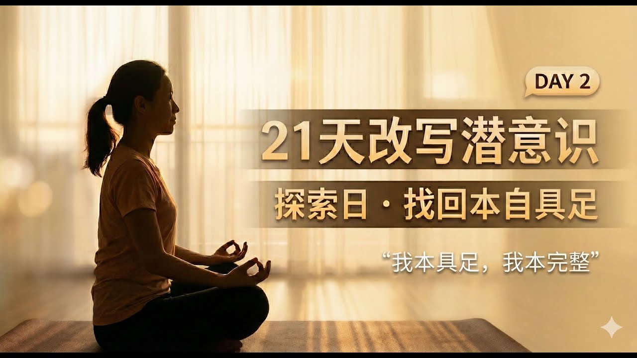 找回我本具足冥想引导 l 21天改写潜意识冥想系列，坚定内心，卸下灵魂负重，拿回你的主场能量