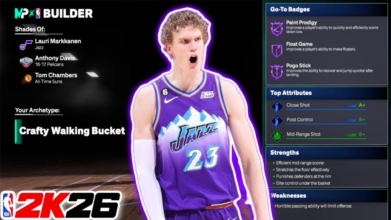 Best LAURI MARKKANEN Build in NBA 2K26