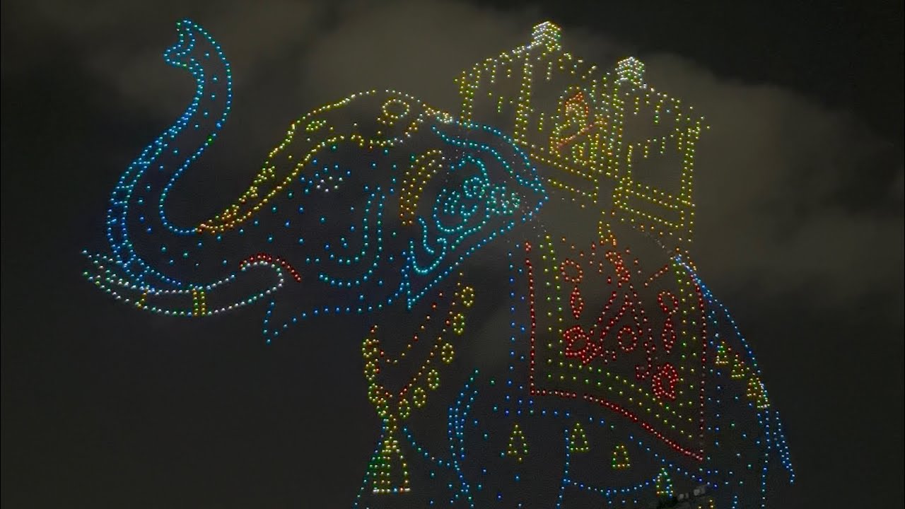 Drone show at Mysore Dussehra 2025 New world record | 3000 Drones used | #mysore #mysorepalace 