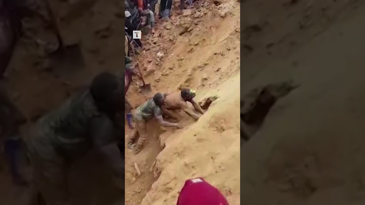 Miners in Congo escape from collapsed gold mine