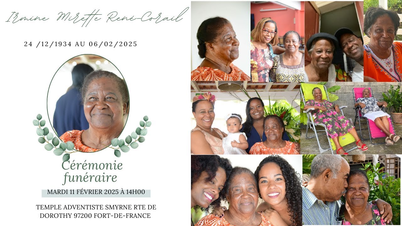 Cérémonie Funéraire de Sœur RENE-CORAIL Mirette 11 Fevrier 2024