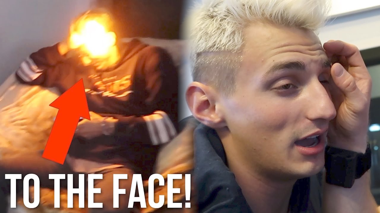 I BURNT MY ROOMMATE'S EYEBROW OFF WITH A FLAMETHROWER!