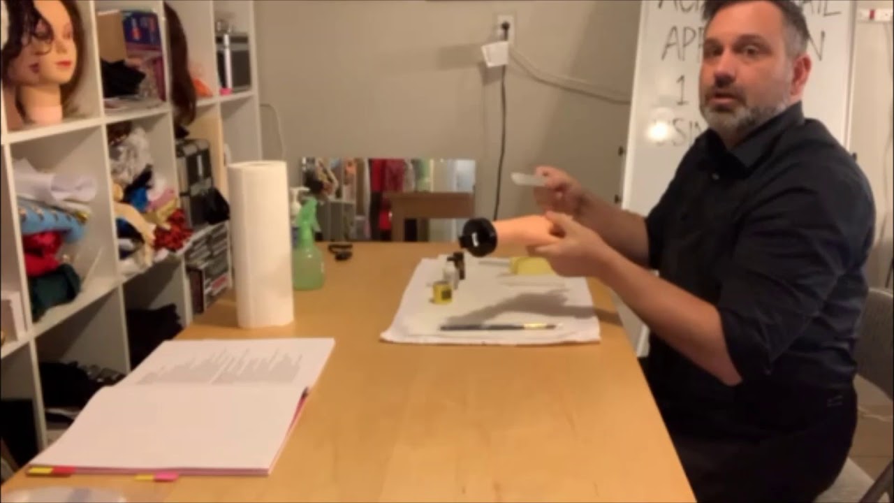 State Board Acrylic Nail Application Using a Form