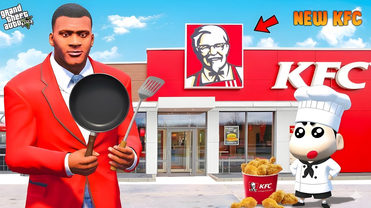Shinchan & Franklin Build KFC Shop in Gta 5