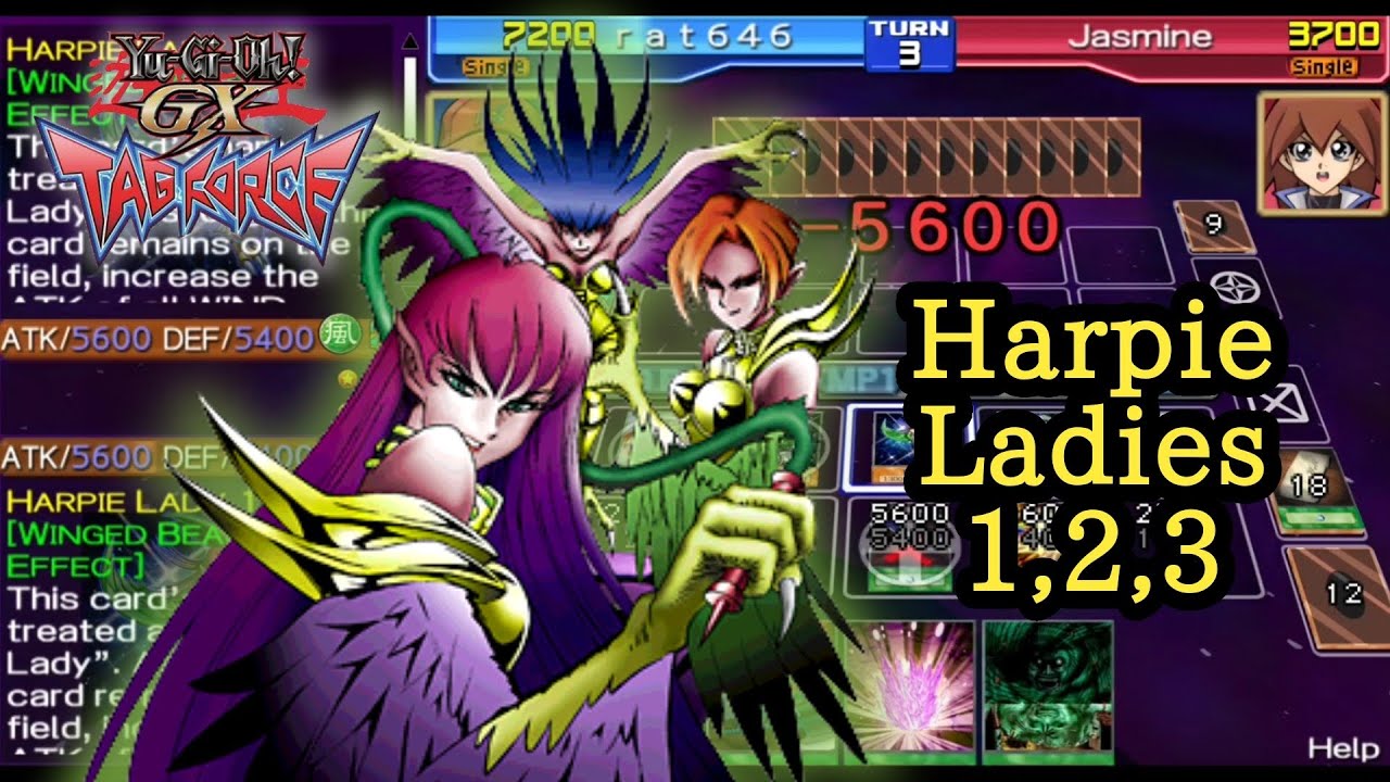 Harpie Lady Deck vs. Jasmine [ Yugioh GX Tag Force 1 ]