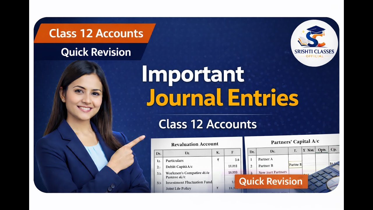 Important Journal Entries Revision | Revaluation, Capital A/c, JLP & More | Class 12 Accounts