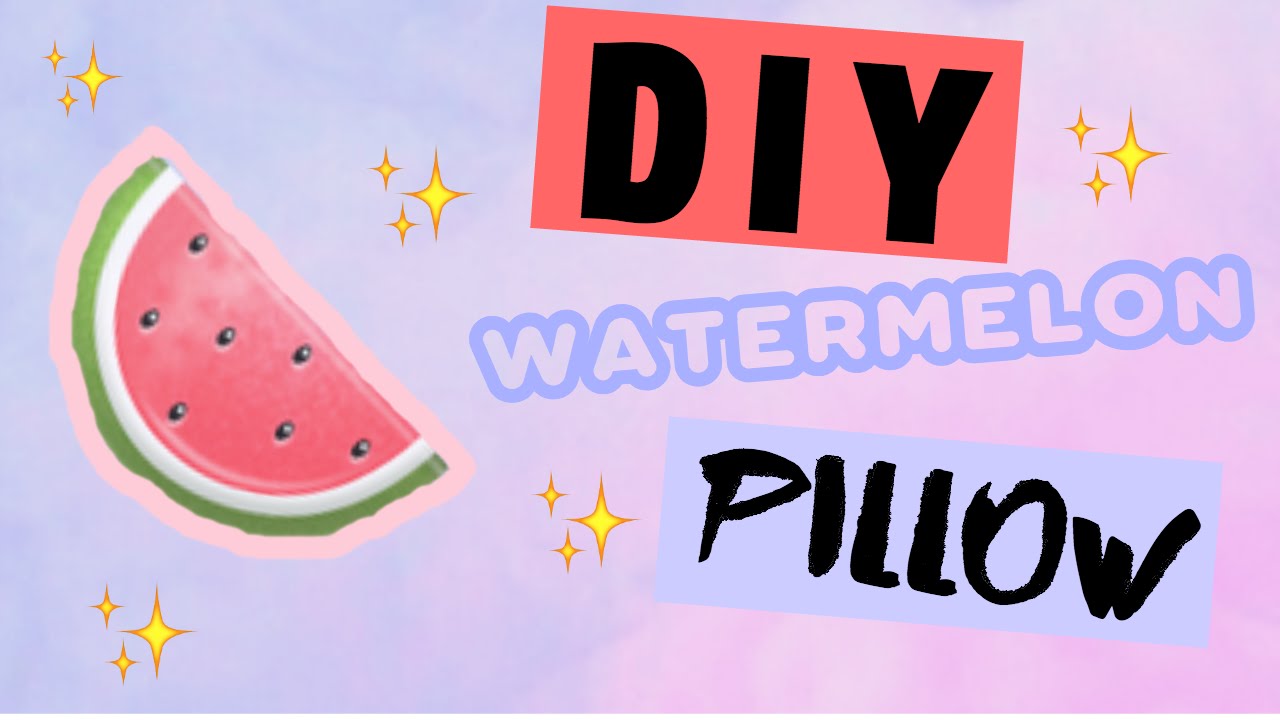 DIY Room Decor • Watermelon Pillow (No Sew) • heartcindy