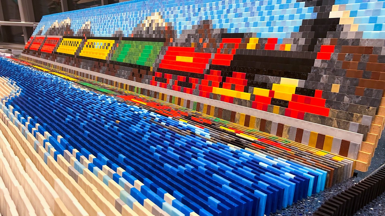 100,000 DOMINOES - Around the World in 80 Days | MSC Domino Day 2025