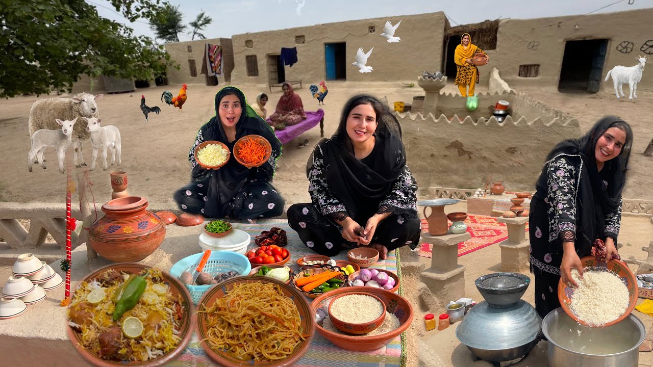 Morning routine of Pakistani Women in Punjab | Cooking ￼chicken biryani￼ | Village Life Pakistan|
