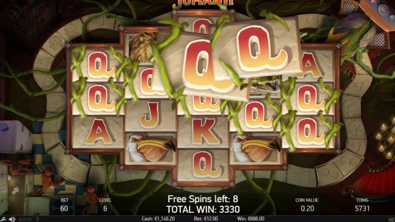 Jumanji by NetEnt Mega Big Win - 3 mini-games