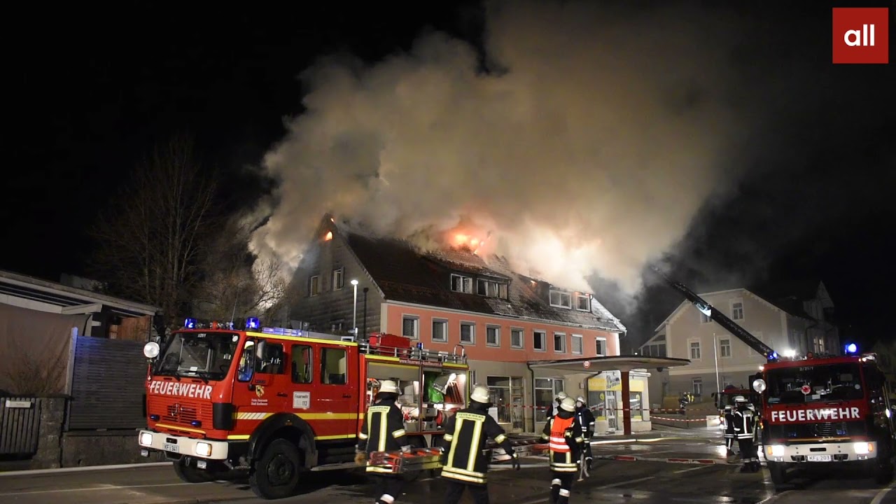 Feuerwehr-Großeinsatz in Kaufbeuren: Es war zum Glück niemand im Haus