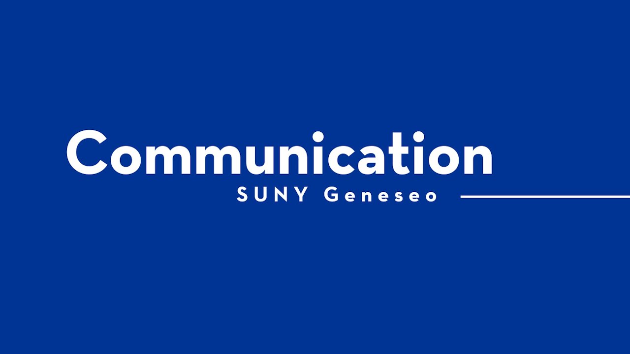 Communication at SUNY Geneseo