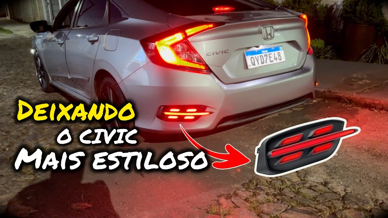 LANTERNA DO PARACHOQUE DO CIVIC G10! A nova lanterna sequencial deixou o carro ainda mais estiloso!