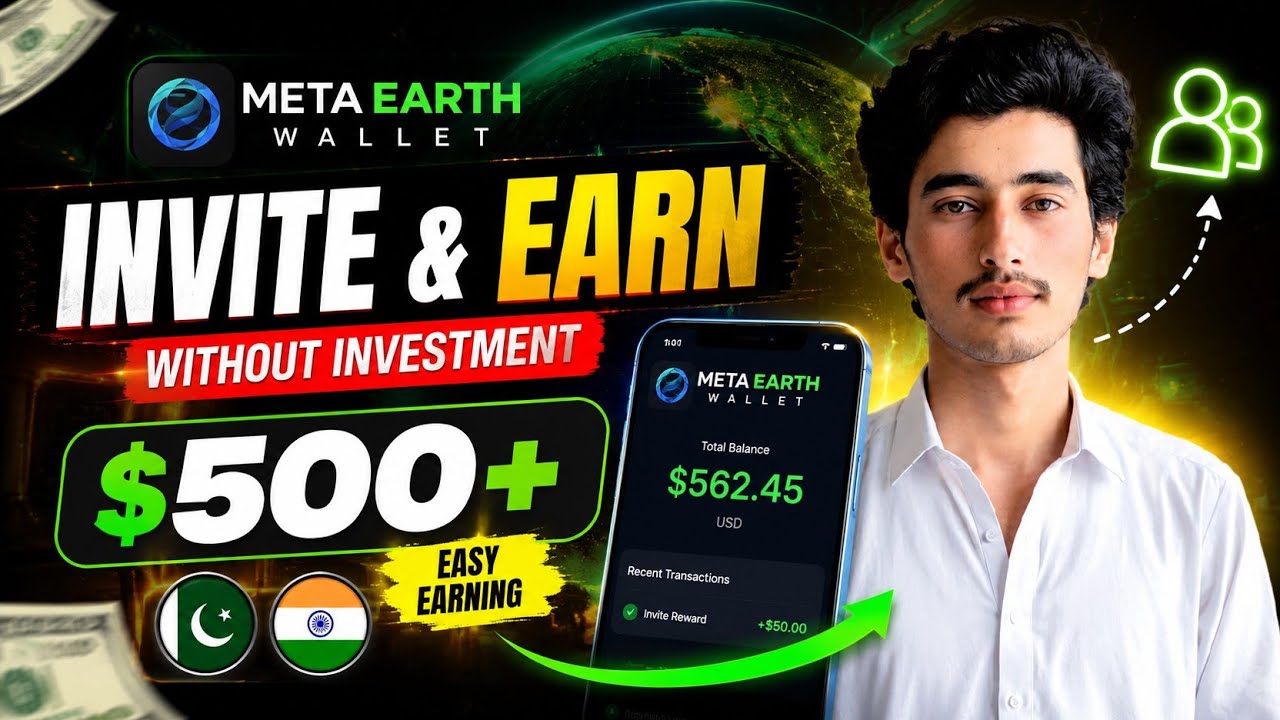 Meta Earth Wallet $500 Earning Trick | Earn Money Without Investment in Pakistan (Live Proof)