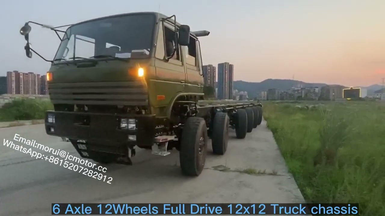 Customized Military Missile Transport Full 12 Wheel Drive 12x12 Truck Chassis.