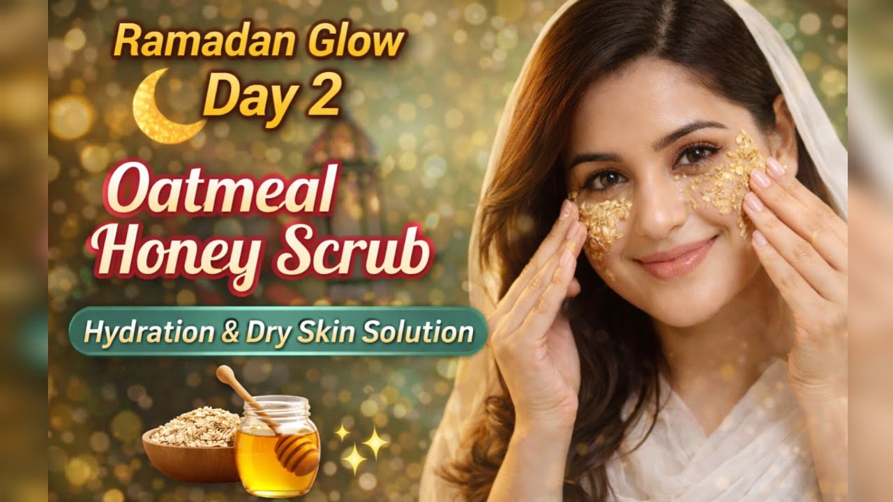 Ramadan Glow 🌙 Day 2 | Baby-Soft Skin in 5 Minutes ✨ | Homemade  Scrub for Instant Glowing Skin 
