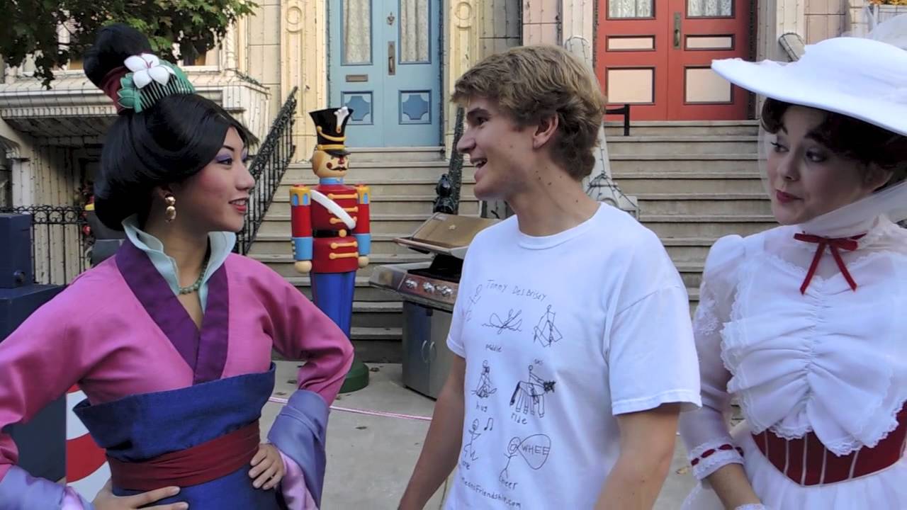 Mary Poppins and Mulan meet Tommy together at Hollywood Studios
