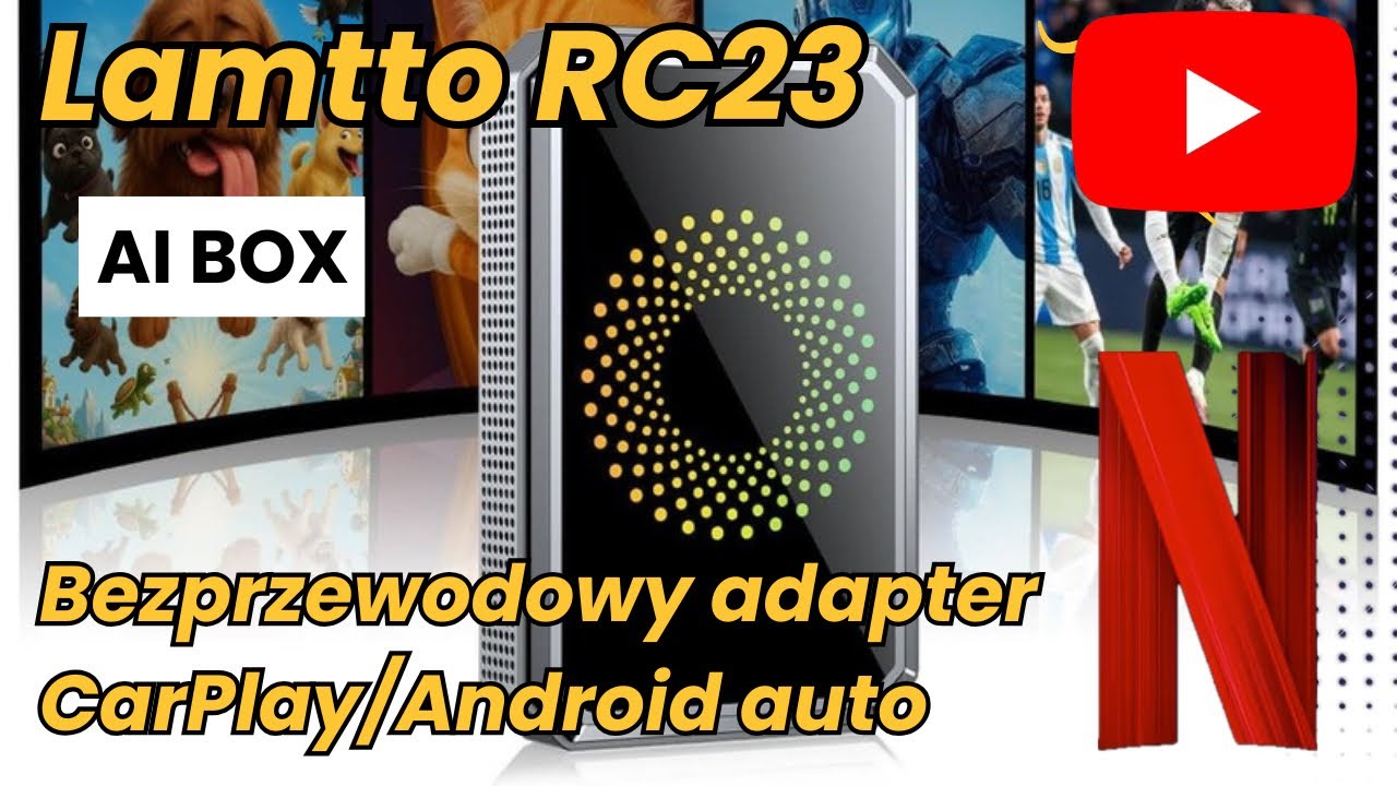 Lamtto RC23 AI Box - TEST - Bezprzewodowy CarPlay/Android auto z You Tube & Netflix