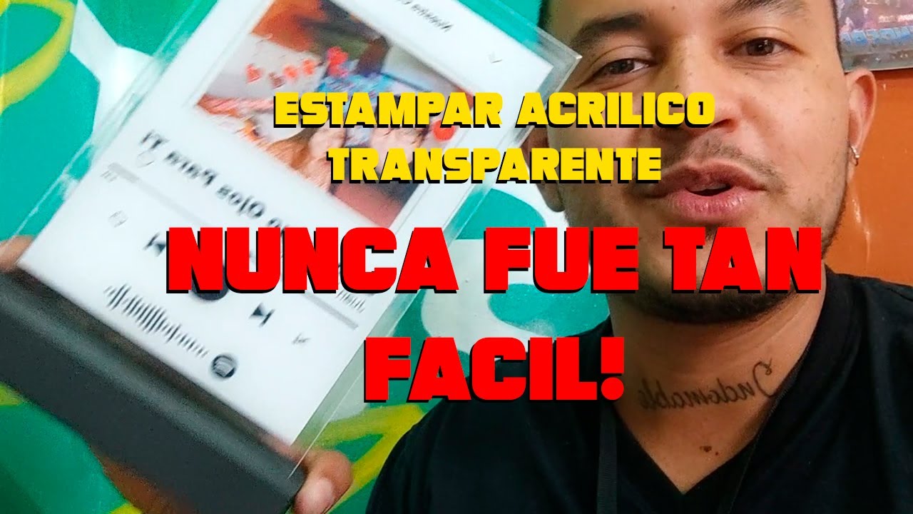 💯 SUBLIMAR ACRILICO TRANSPARENTE!!! PORTA RETRATO CON CODIGO QR DE SPOTIFY!!! ⏪▶⏸⏩
