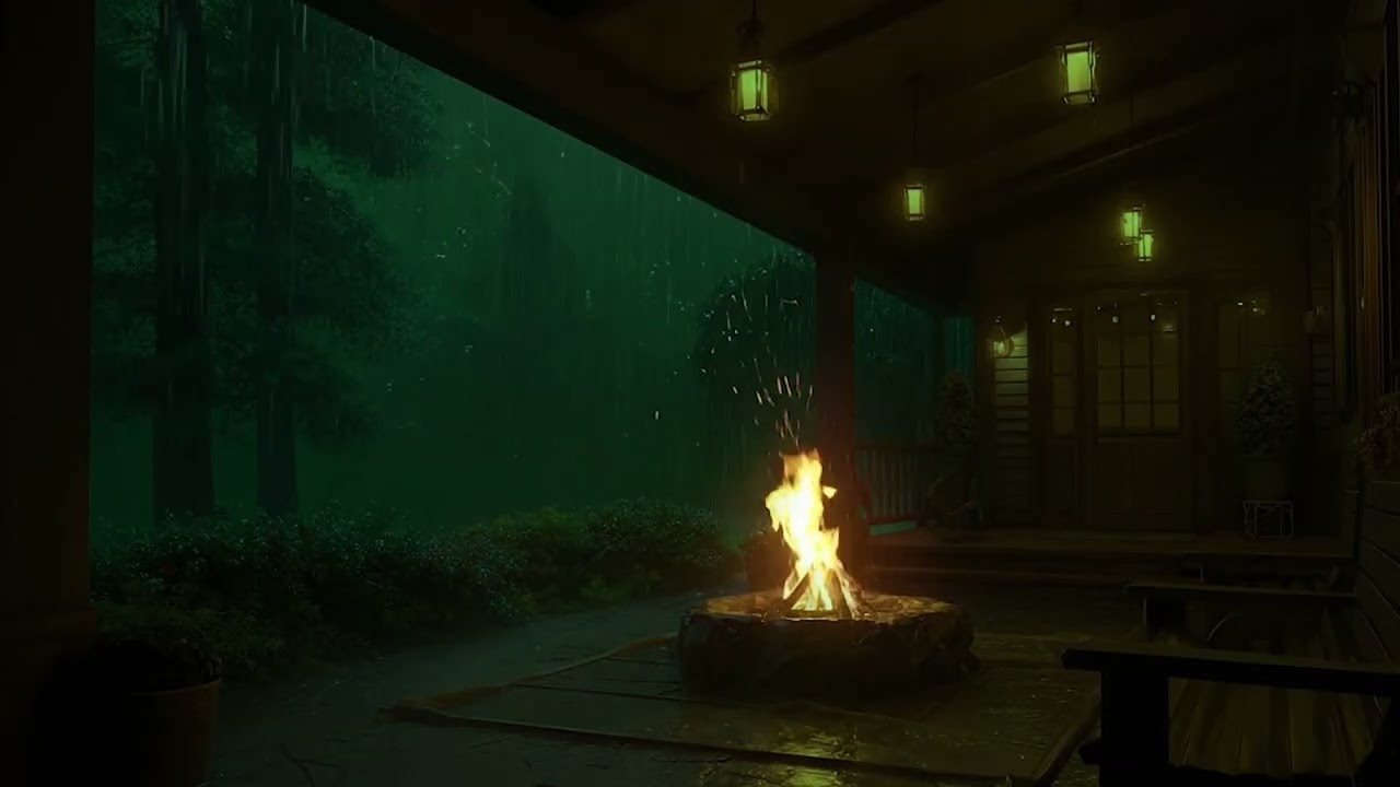 Peaceful Cabin Thunderstorm 🌧 Heavy Rain Sounds for Deep Sleep, Relaxation and Stress Relief