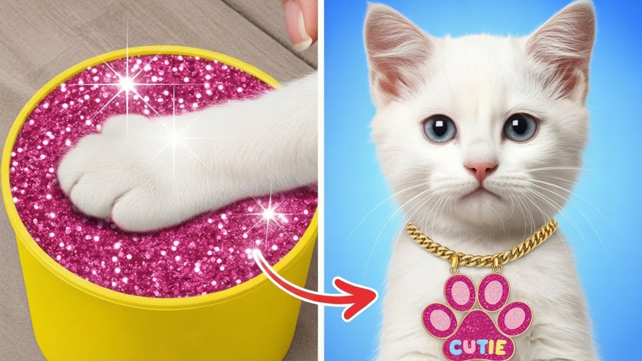 CUTE KITTEN NECKLACE 😻💖 | Easy DIY Crafts & Fun Pet Gadgets | 123 GO! Zoo